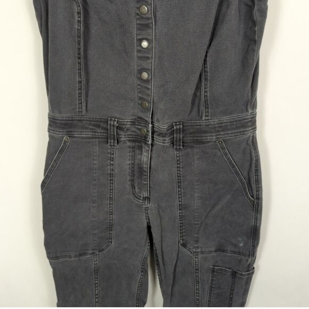 Duluth Trading Co DuluthFlex Fire Hose Ltd. Gray Jumpsuit Overalls sz 8 Regular - Picture 8 of 12